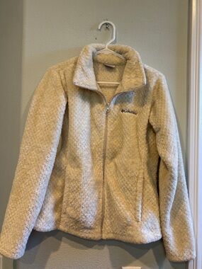 Columbia Cream Sherpa Full-Zip Jacket